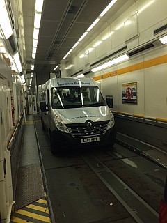 George in the Channel Tunnel