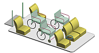 5 seats and 3 chairs